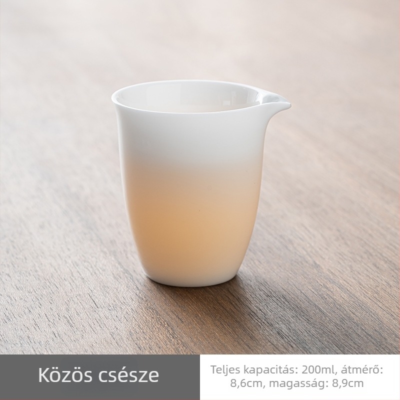 Ice Jade porcelán teáskészlet fedéllel – Kung Fu tea otthonra és az irodába