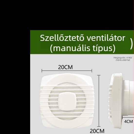 Fürdőszobai szellőzőventilátor, erős, halk működésű, nagy sebességű konyhai párát szellőztető, üvegfalhoz szerelhető