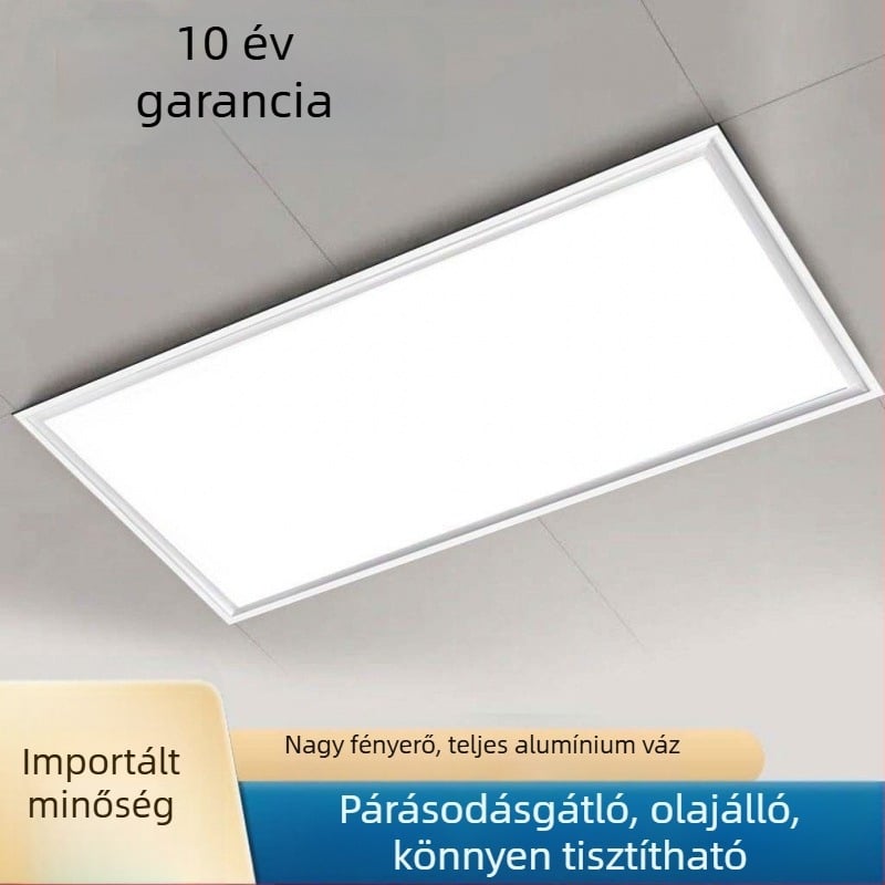 Beépített mennyezeti LED világítás konyha és fürdőszoba számára, sík panel 600×300 mm