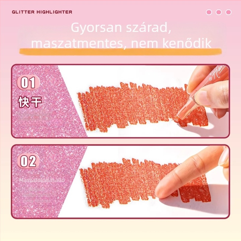 Deli SK418 Csillogó kiemelő toll diákoknak – színes marker naplóíráshoz