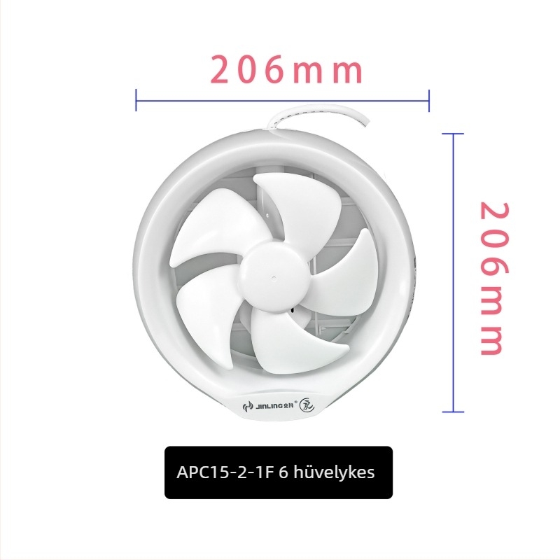 Golden Antelope Ablaküveghez szerelt kivezető ventilátor – kör alakú 8 hüvelykes fürdőszobai szellőztető APC15-2-1F