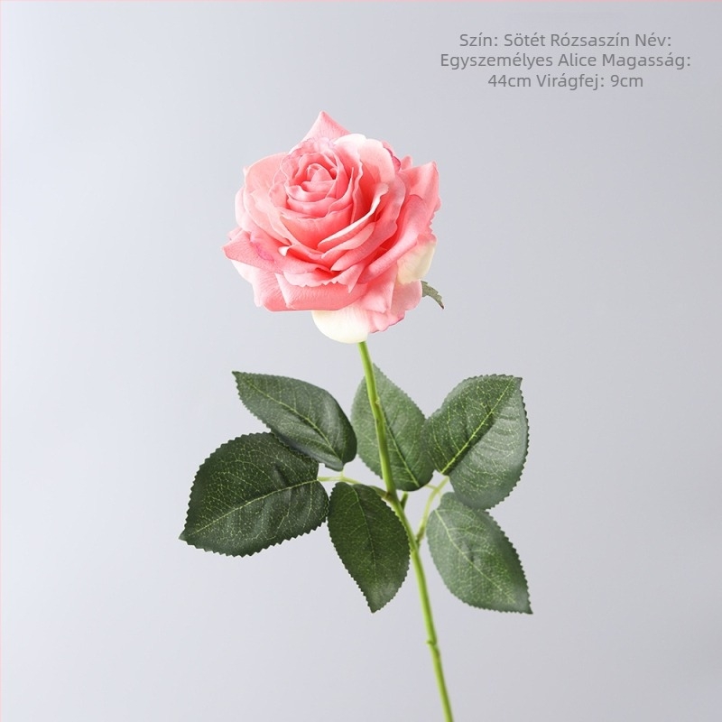 Selyem virágokból készült művirág – puha tapintású, realisztikus rózsa esküvői és otthoni dekorációhoz, Alice Rose