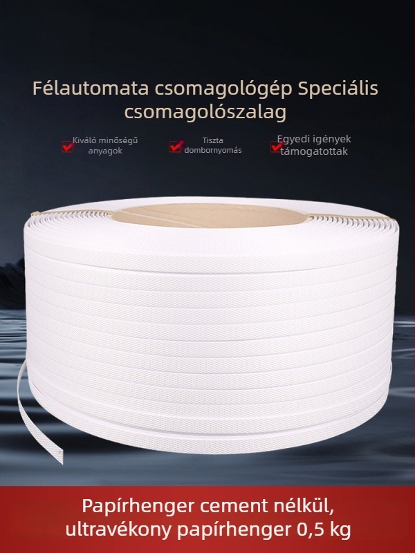 PP csomagoló gép, csomagoló szalag, fél-automat és automata, műanyag csomagoló szalag, forró olvadék ragasztócsík