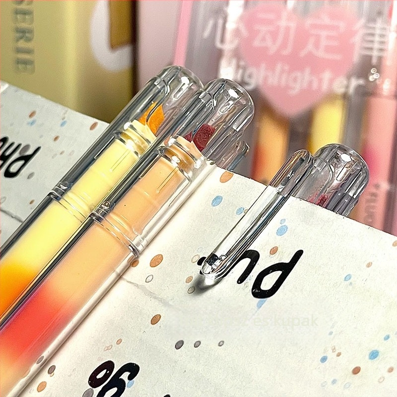 Kétoldalú, két színű kiemelő toll notebookhoz és irodai használatra