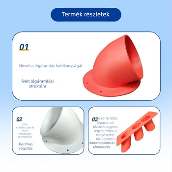PP pontos állattenyésztési ventillációs kimenet, több-szögű irányított légáramlás, korrózióálló és öregedésálló ventillációs rendszer