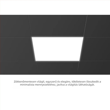 Személyre szabott keret nélküli panel világítás integrált mennyezethez – LED síklámpa, alumínium, konyha és fürdőszoba
