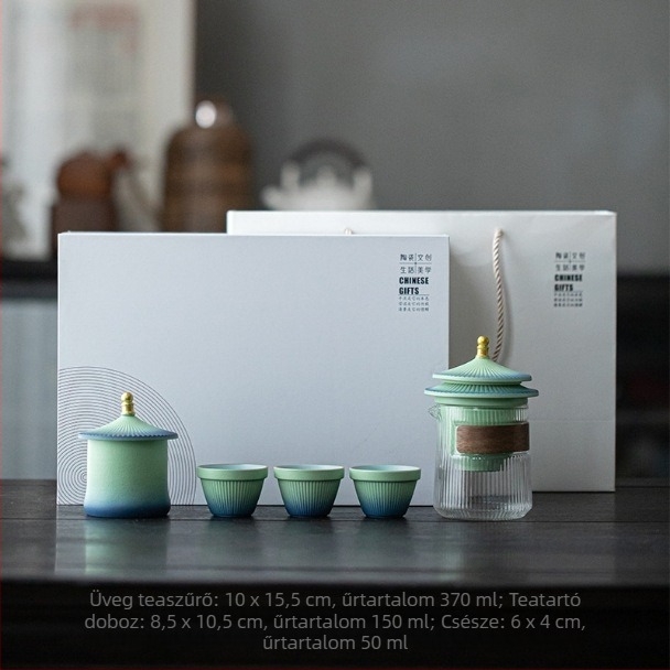 Kényelmes utazási teáskészlet a Tiltott Városba – magas minőségű porcelán Kung-Fu ajándékkészlet logó testreszabással