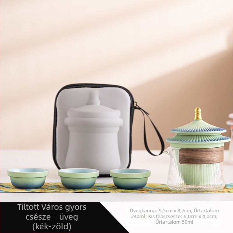 Kényelmes utazási teáskészlet a Tiltott Városba – magas minőségű porcelán Kung-Fu ajándékkészlet logó testreszabással