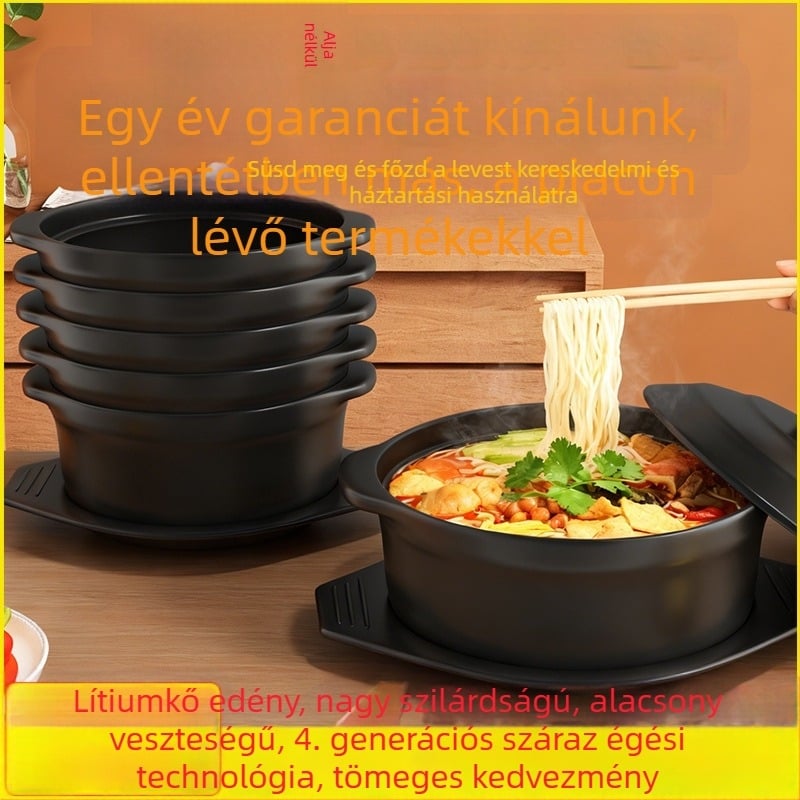 Royal Cooking Agyagból készült tészta rizses edény, kis kereskedelmi osztály, hőálló, ideális csípős forró fazékhoz, burgonya por pörkölt, csirke ragu, agyag edény, otthoni használatra