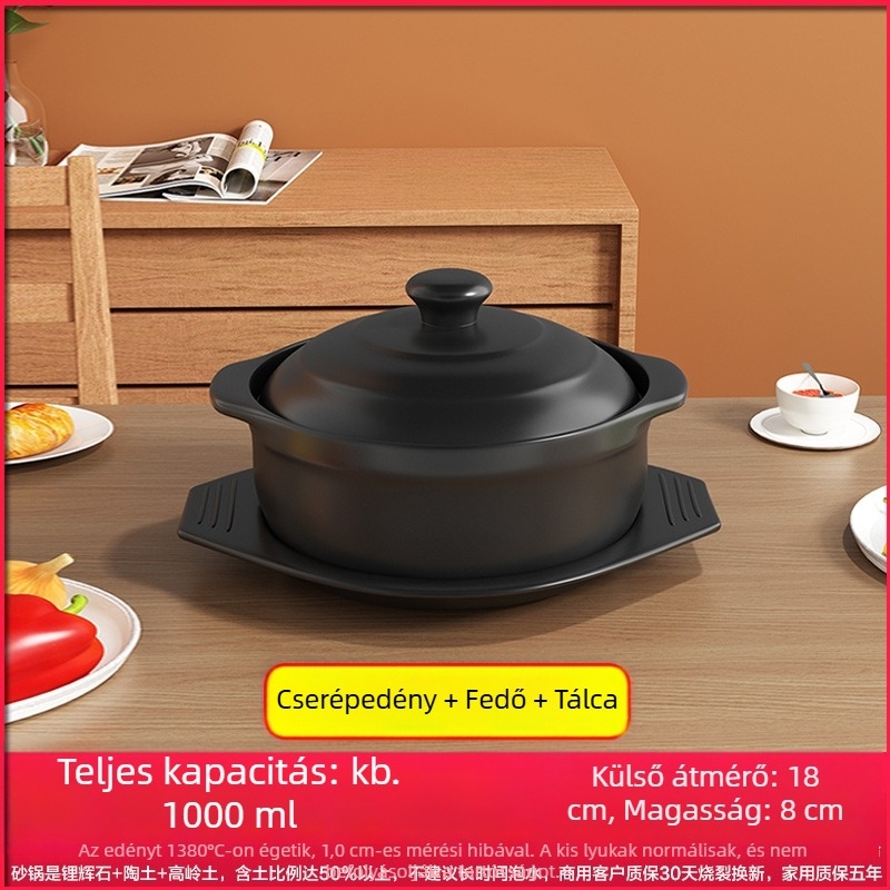 Royal Cooking Agyagból készült tészta rizses edény, kis kereskedelmi osztály, hőálló, ideális csípős forró fazékhoz, burgonya por pörkölt, csirke ragu, agyag edény, otthoni használatra