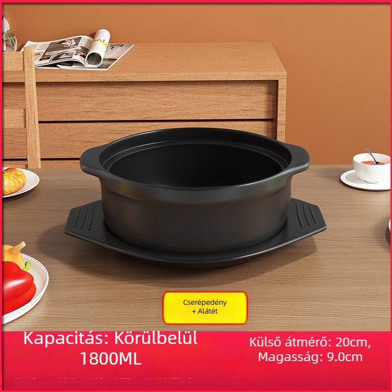 Royal Cooking Agyagból készült tészta rizses edény, kis kereskedelmi osztály, hőálló, ideális csípős forró fazékhoz, burgonya por pörkölt, csirke ragu, agyag edény, otthoni használatra