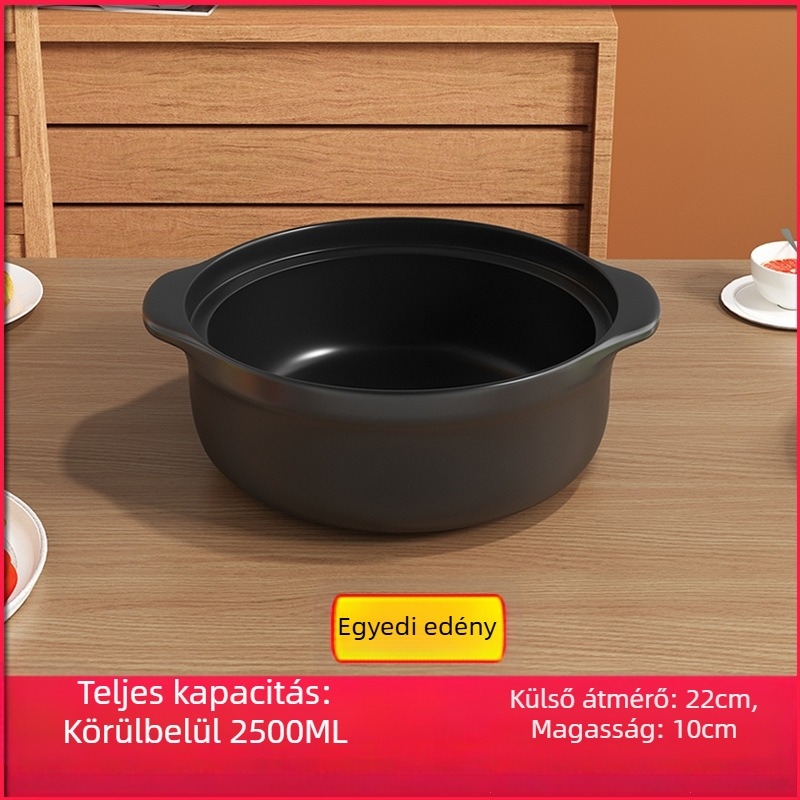 Royal Cooking Agyagból készült tészta rizses edény, kis kereskedelmi osztály, hőálló, ideális csípős forró fazékhoz, burgonya por pörkölt, csirke ragu, agyag edény, otthoni használatra