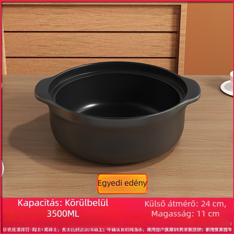 Royal Cooking Agyagból készült tészta rizses edény, kis kereskedelmi osztály, hőálló, ideális csípős forró fazékhoz, burgonya por pörkölt, csirke ragu, agyag edény, otthoni használatra