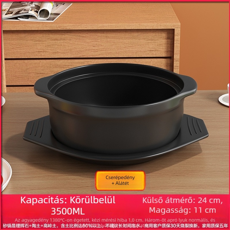 Royal Cooking Agyagból készült tészta rizses edény, kis kereskedelmi osztály, hőálló, ideális csípős forró fazékhoz, burgonya por pörkölt, csirke ragu, agyag edény, otthoni használatra