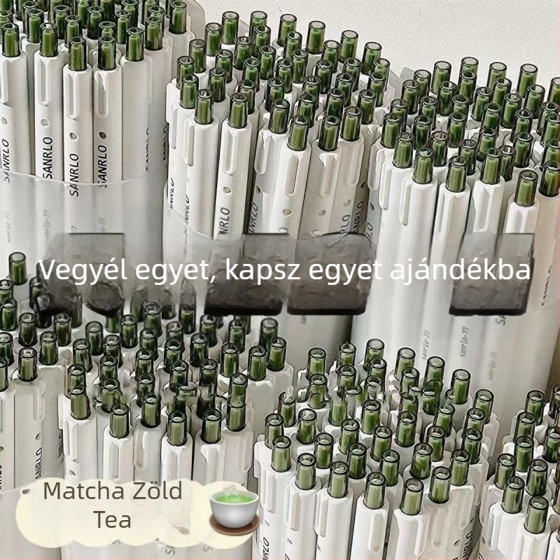 Jasmine White Tea klipsz nélküli visszahúzható golyóstoll, 0,5 mm fekete gél toll diákok számára