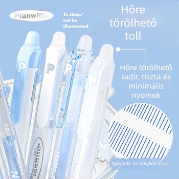 Original Friends Plan Eltávolítható Gél Toll Sorozat, 3 darab, 0,5 mm, kristálykék tinta