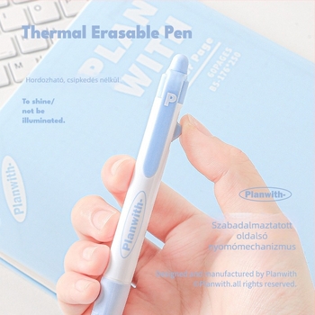 Original Friends Plan Eltávolítható Gél Toll Sorozat, 3 darab, 0,5 mm, kristálykék tinta
