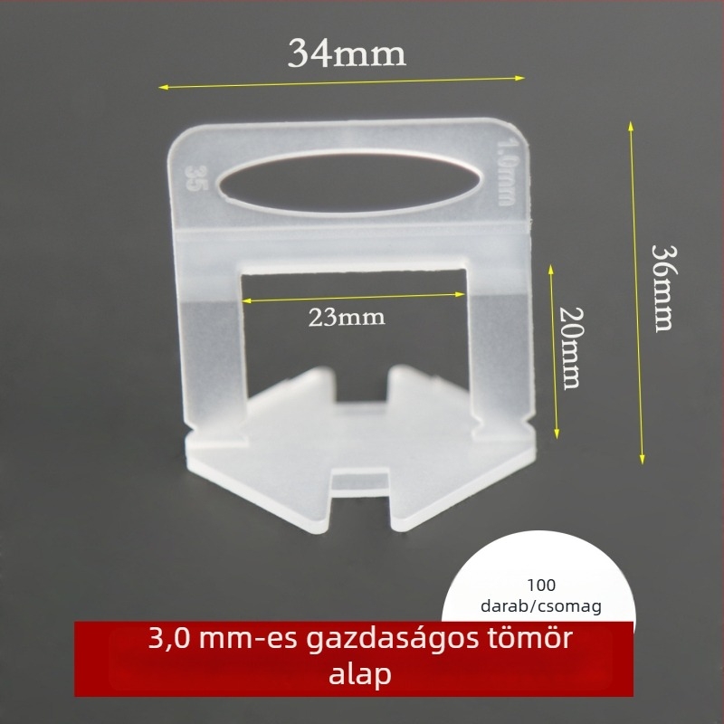 Gazdaságos csempe szintező eszköz alapbetéttel, 3,0 mm-es hézaggal