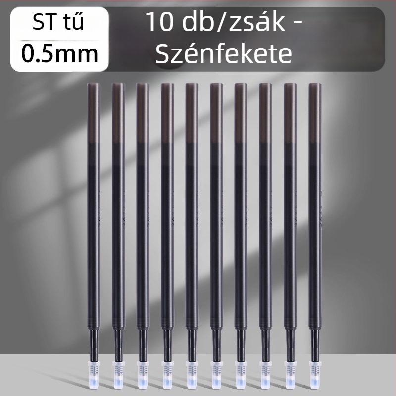 10 db Lexuan ST törölhető tollbetét, 0,5 mm, kék és fekete, extra vastag