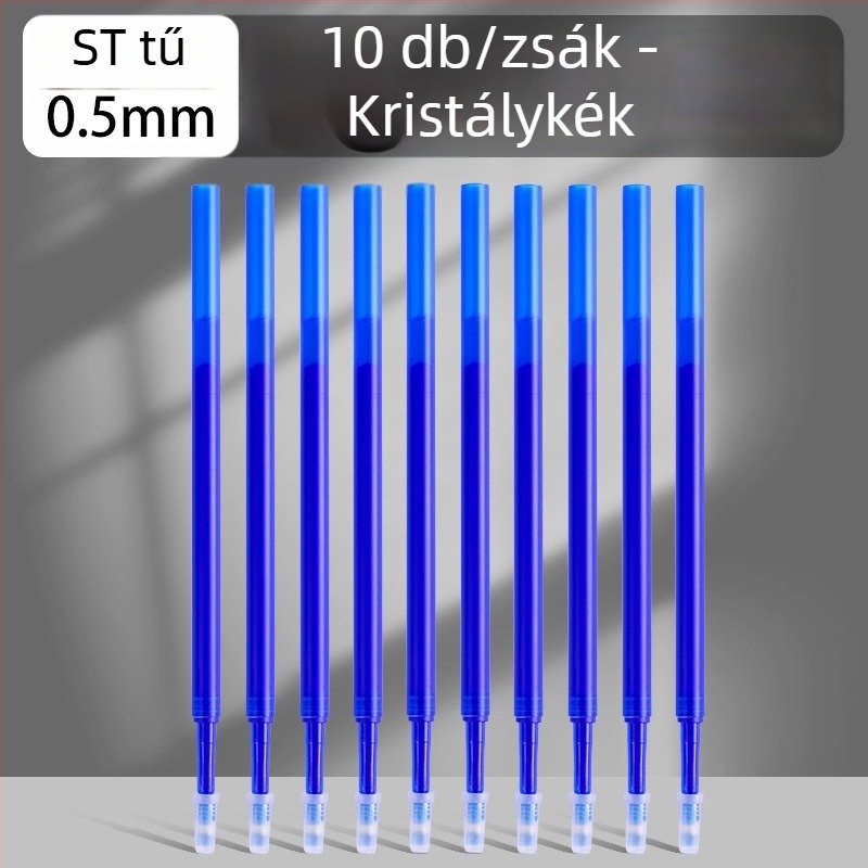 10 db Lexuan ST törölhető tollbetét, 0,5 mm, kék és fekete, extra vastag