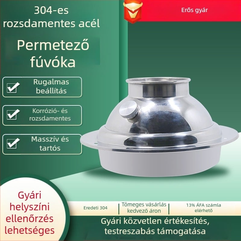160 mm-es állítható rozsdamentes acél gömbölyű fúvóka a levegő kimenetére és friss levegő-ventillációs rendszerhez