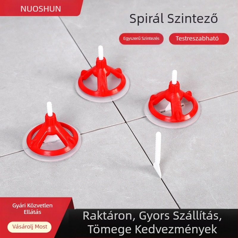 Noshun POM spirálos csempe szintező — újrahasználható fuga pozicionáló eszköz fal- és padlólapokhoz