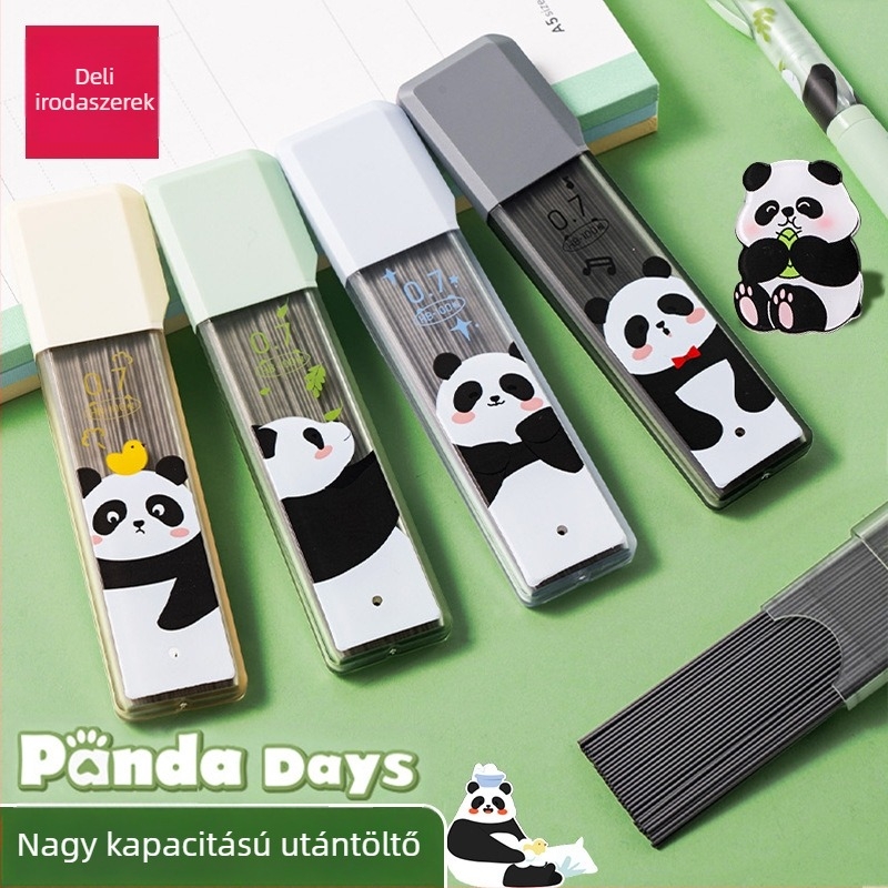 Deli grafit töltő mechanikus ceruza számára, 0,5/0,7 mm HB, tartós, nagy kapacitású, grafit előre-hajtás