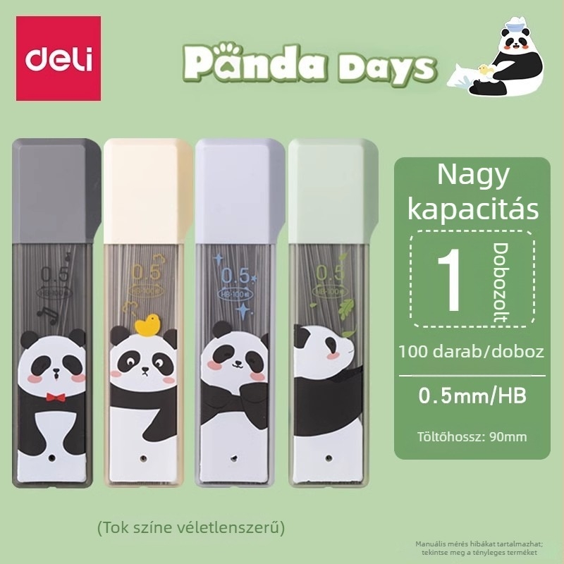 Deli grafit töltő mechanikus ceruza számára, 0,5/0,7 mm HB, tartós, nagy kapacitású, grafit előre-hajtás