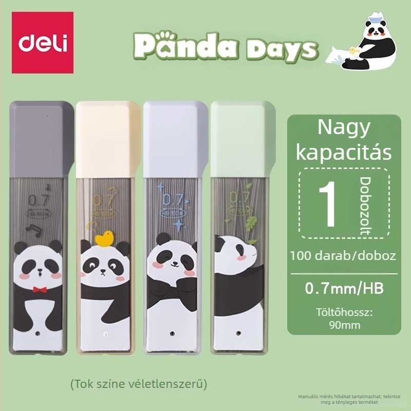 Deli grafit töltő mechanikus ceruza számára, 0,5/0,7 mm HB, tartós, nagy kapacitású, grafit előre-hajtás