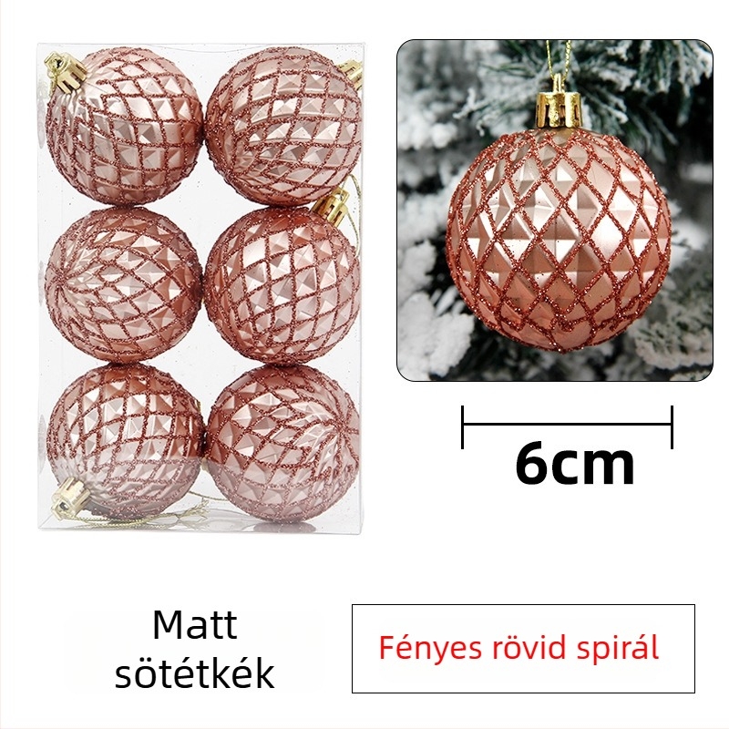 Festett elektroplatinált karácsonyi gömb – karácsonyfadísz, medál esküvőkhöz és kirakatokhoz