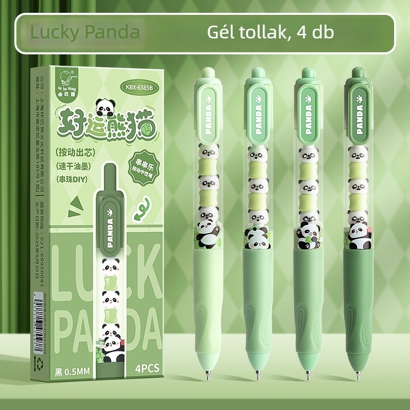 Kappa Bear műanyag kattintós zselés toll, fekete tinta, általános használatra