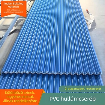Kék PVC hullámos műanyag tetőlemezek gazdaságokhoz, szigetelt tetőfedő lapok