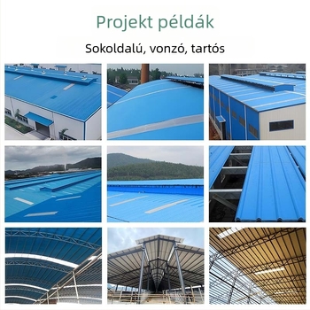 Kék PVC hullámos műanyag tetőlemezek gazdaságokhoz, szigetelt tetőfedő lapok