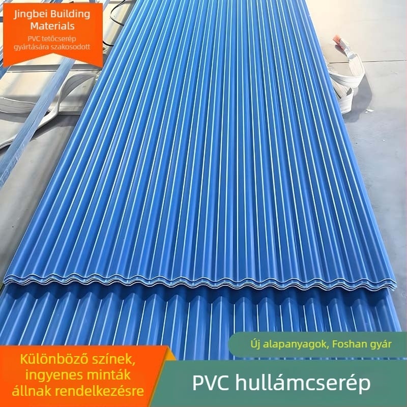 Kék PVC hullámos műanyag tetőlemezek gazdaságokhoz, szigetelt tetőfedő lapok