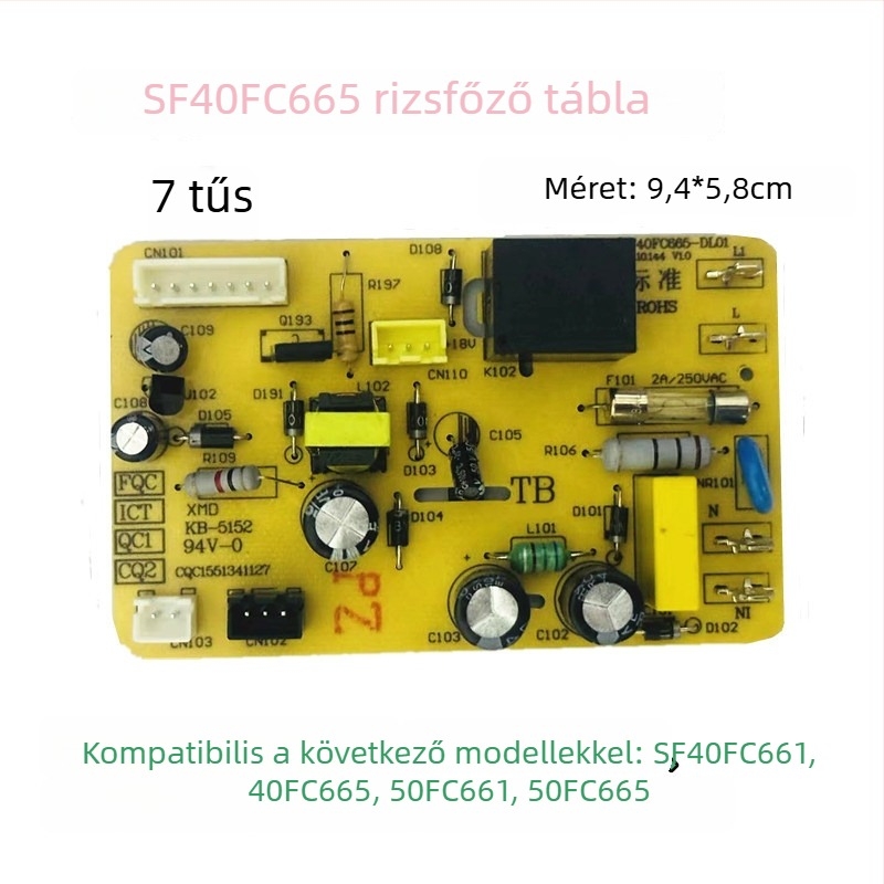 Supor elektromos nyomásfőzőhöz készült tápegység PCB és rizsfőző főlemez
