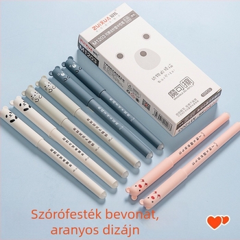 Hővel törölhető gél toll, 3–5. osztályos tanulók számára, kristálykék, dörzsöléssel törölhető, sima írás