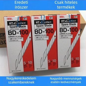 NT BD-100 Kés pengéje, 9 mm széles, faragáshoz és filmvágáshoz — csere pengék