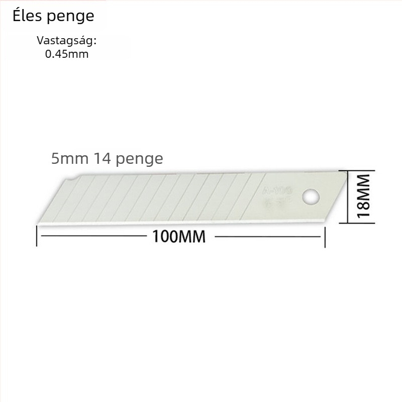 Jiahe márkájú nagy méretű vágókések készlete, 7 darabos papírvágó penge, 18 mm, modell A-10014