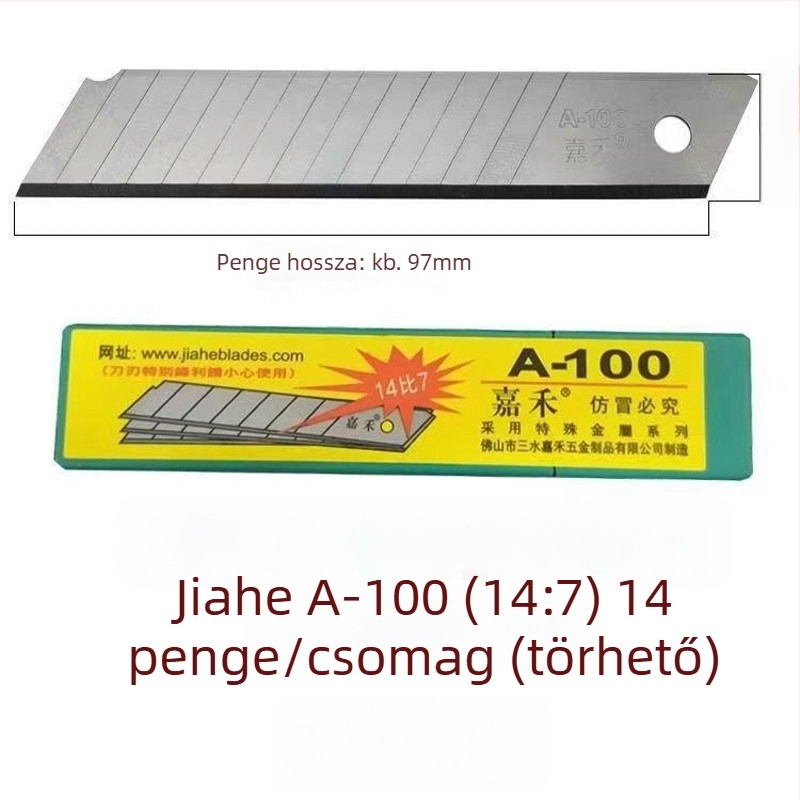 Jiahe márkájú nagy méretű vágókések készlete, 7 darabos papírvágó penge, 18 mm, modell A-10014
