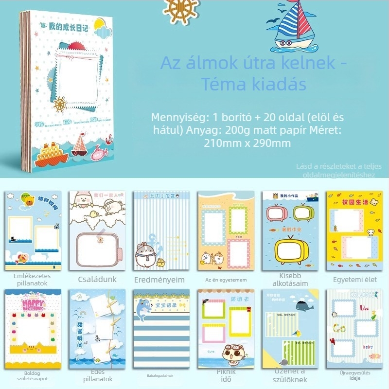 Gyermekek növekedési archívuma – Óvodai fotóalbum és általános iskolai díjak gyűjteménye