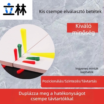 Lilin csempetávtartók, fugabeállító kónuszok, szintező alátétek, finom réskiegyenlítés faliszőnygezéshez, műanyag kis távtartók