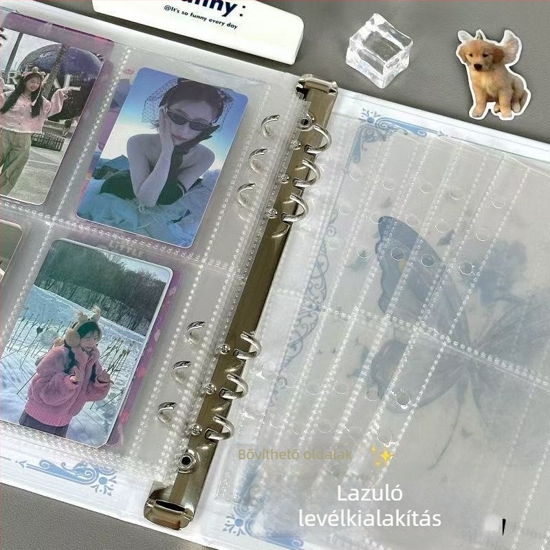 Kék Álom Pillangó – négy rekeszes kártyaalbum, kemény borítás, A5-ös méret, levehető lapokkal