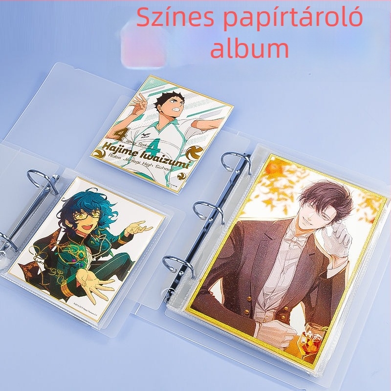 Japán kiadás: anime színes kártyák tároló albuma, méretek 14×21×15 cm, oldalak cserélhetők