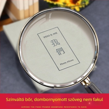 DIY fotóalbum pár számára, 52 oldalas, PU borító, ballagási emlék