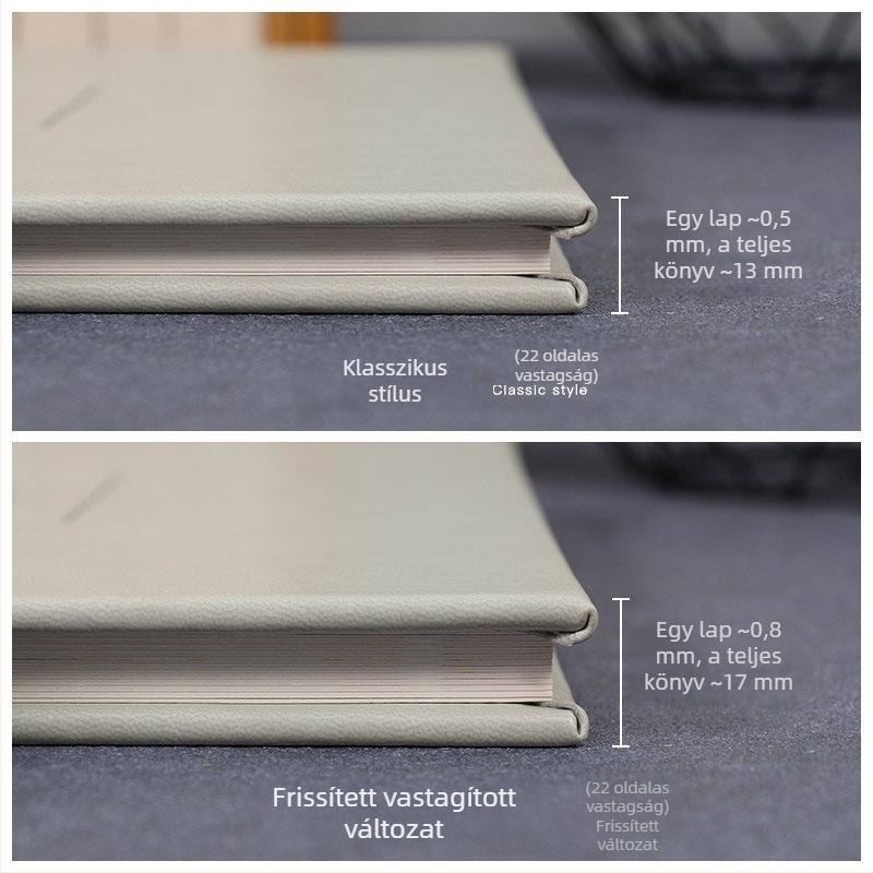 DIY fotóalbum pár számára, 52 oldalas, PU borító, ballagási emlék