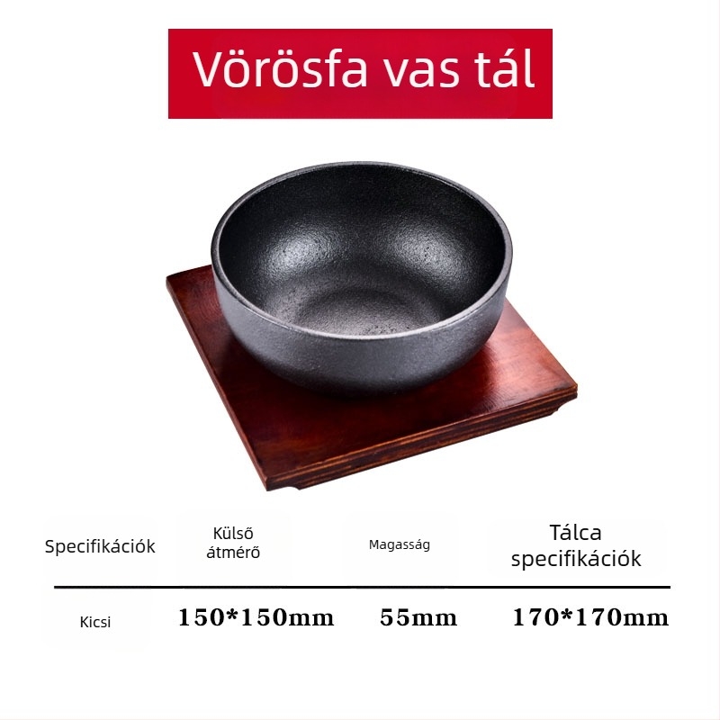 Koreai bibimbap kőedény, öntöttvas edény vasbéléssel, indukciós főzőlap-kompatibilis, tofu edény, otthoni vagy kereskedelmi használatra
