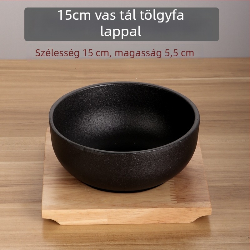 Koreai bibimbap kőedény, öntöttvas edény vasbéléssel, indukciós főzőlap-kompatibilis, tofu edény, otthoni vagy kereskedelmi használatra