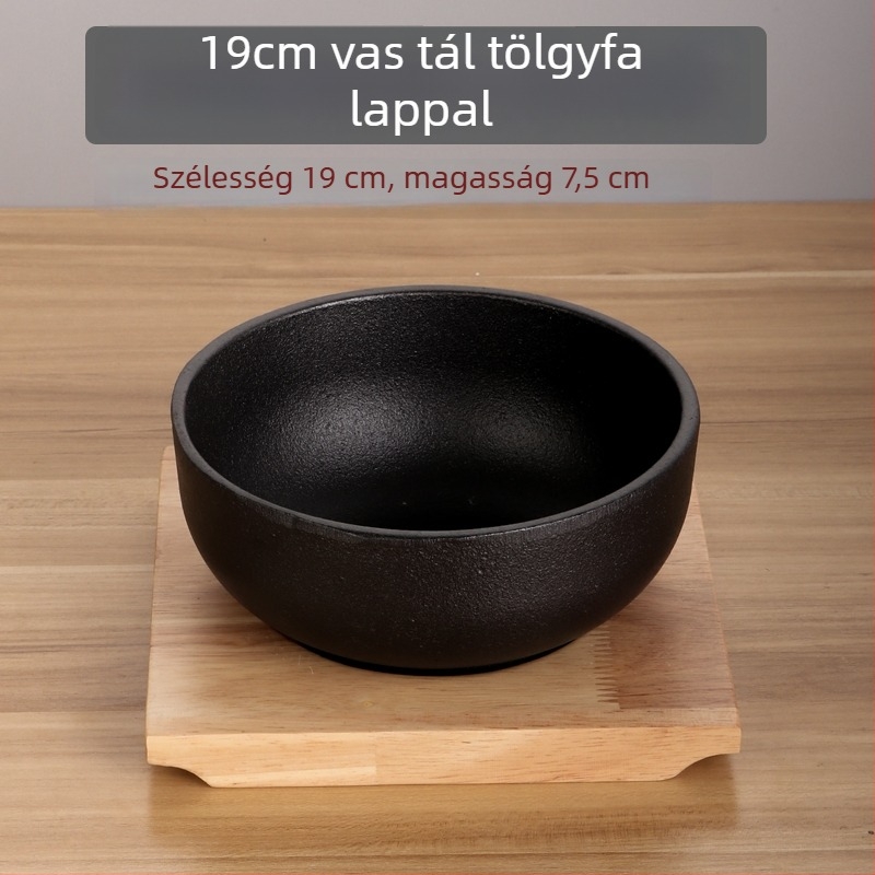 Koreai bibimbap kőedény, öntöttvas edény vasbéléssel, indukciós főzőlap-kompatibilis, tofu edény, otthoni vagy kereskedelmi használatra