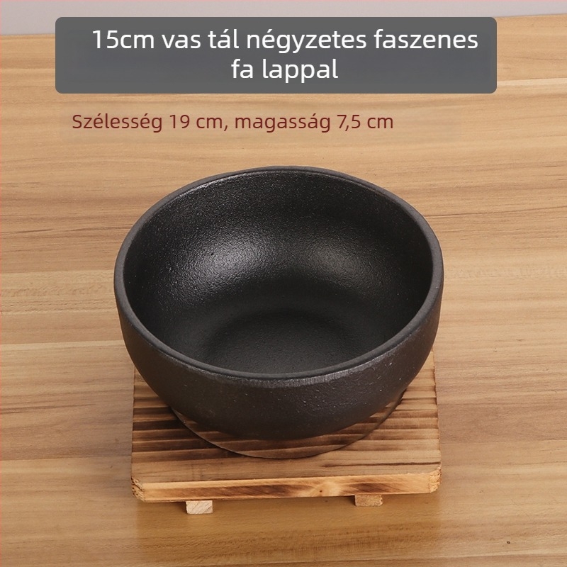 Koreai bibimbap kőedény, öntöttvas edény vasbéléssel, indukciós főzőlap-kompatibilis, tofu edény, otthoni vagy kereskedelmi használatra