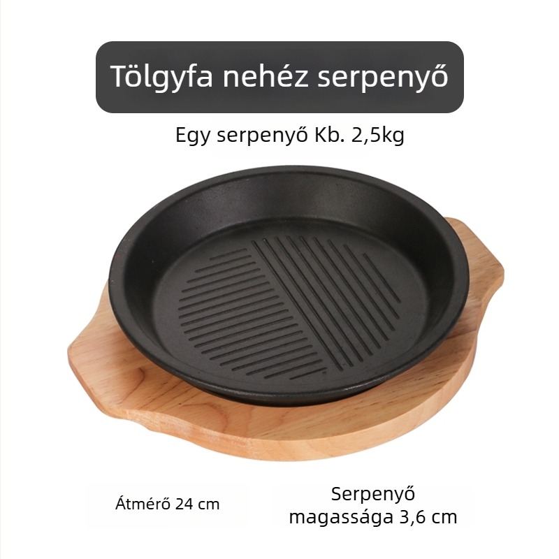 Koreai bibimbap kőedény, öntöttvas edény vasbéléssel, indukciós főzőlap-kompatibilis, tofu edény, otthoni vagy kereskedelmi használatra